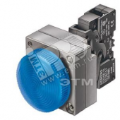 22MM METAL ROUND COMPLETE UNIT COMBINATION: INDICATOR LIGHT WITH CONCENTRIC RINGS ILLUMINATED WITH INTEGRATED LED 110V AC SP