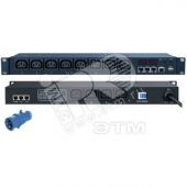 Блок розеток NPM-A 19' горизонтальный 12хIEC320 C13 10А+LED 250VAC 32А кабель 3х6.0 (3м) с вилкой черный