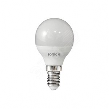 Лампа светодиодная LED 6w 2700К, E14, 540Лм, матовая, шар IONICH (1546)