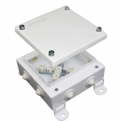 Коробка монтажная огнестойкая КМ-О (16к)-IP54-150х150, 8 вводов (КМ-О(16к)-IP54-150*150 8в)