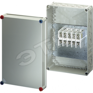 Коробка клеммная 5-полюсная 16-150 кв.мм Al/Cu 450х300х170 IP65 серая (K 1205)