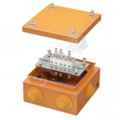 Коробка стальная FS с кабельными вводами и клеммниками IP55 150х150х80мм 5р 450V 20A 10мм.кв
