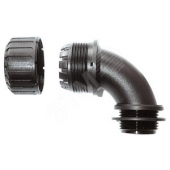 Фитинг PVC XF, 90°, нейлон, черный, резьба M20, d16, XF16/M20/C90/BL, 10 шт. (XF16/M20/C90/BL)
