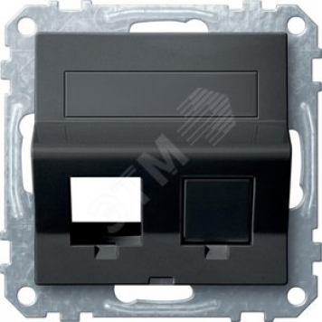 Плата наклонная для Keystone RJ45 антрацит