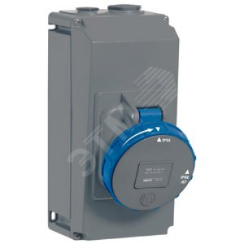 Розетка на поверхность IP67 3K+З 230v 63А Hypra