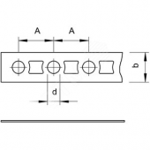 Монтажная лента перфорированная 17x0,8 мм (5055 L II 50)