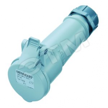 Розетка кабельная 32А 2Р+E IP44 переносная AM-TOP (1005)