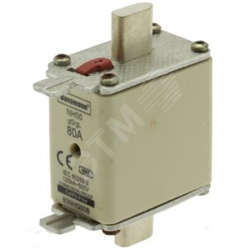 Предохранитель NH 80A 500V gG 00, двойная индикация (80NHG00B)