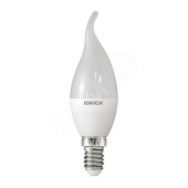 Лампа светодиодная LED 6w 4000К, E14, 540Лм, матовая свеча на ветру IONICH (1540)