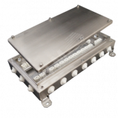 Коробка монтажная огнестойкая КМ-О (64к)-IP54-2040, корпус из нержавеющей стали, количество вводов 20 (КМ-О (64к)-IP54-2040 нерж)