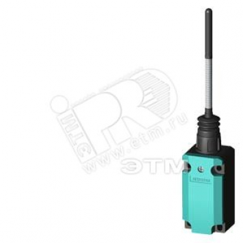 SIRIUS POSITION SWITCH PLASTIC ENCLOSURE 40MM TO EN50041 DEVICE CONNECTION 1X (M20X1.5) 1NO/1NC SNAP-ACTION CONTACTS SPRING ROD ACTUATOR 142.5 MM TOTAL LENGTH, WITH PLASTIC PLUNGER 50MM