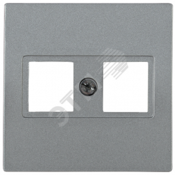 Накладка 2-ая компьютерная RJ45 Cat5e BOLERO антрацит