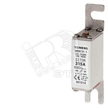 Вставка плавкая SITOR DIN 43653 типоразмер 00 160A AC 690V 80мм