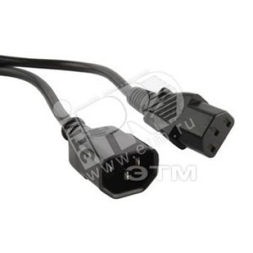 Кабель питания монитор-компьютер IEC 320 C13 - IEC 320 C14 3x1.0 10A прямая вилка 10 м