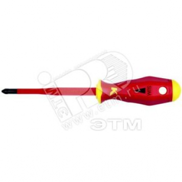KL10012555ISLIM Шлицевая отвертка KLAUKE SLIM-Line 5,5 х 1,0 х 125 с зауженным стержнем в электроизолир. исполнении (VDE до 1000В) (klkKL10012555ISLIM)