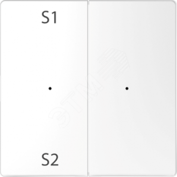Клавиша D-Life PlusLink 2-ная с S1/S2 пусто белый лотос SD (MTN5226-6035)