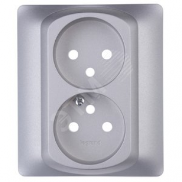 Панель лицевая для розетки 2х2К SCHUKO.