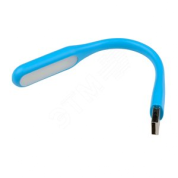 TLD-541 Blue Светильник-фонарь переносной Uniel, прорезиненный корпус, 6 LED, питание от USB-порта. Упаковка-картон, цвет-синий. (TLD541Blue)