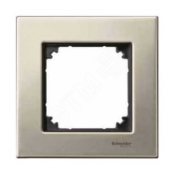 Рамка 1 пост металлическая титан (MTN403105)