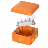 Коробка пластиковая FS с кабельными вводами и клеммниками IP56 100х100х50мм 5р 450V 10A 6мм.кв.