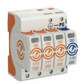 УЗИП для силовых сетей 3+NPE (Класс I+II), 150В (V50-3+NPE-150)