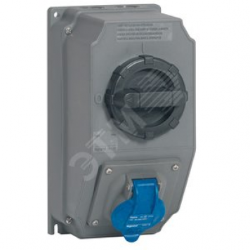 Розетка переносная IP44 2К+З 230v 16А Hypra (059203)