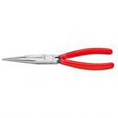KNIPEX Плоскогубцы механика, плоскокруглые губки с крестовой насечкой, L-200 мм, чёрные, обливные рукоятки, KN-3811200 (KN-3811200)