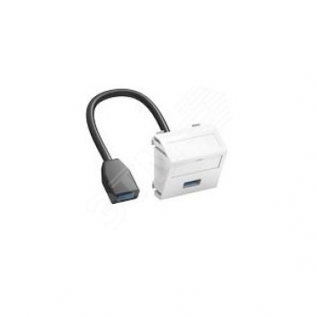 Мультимедийная рамка USB 3.0 A-A Modul45 (серебристый) (MTS-U3A F AL1)