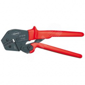 KNIPEX Пресс-клещи под штекеры открытые, неизолированные (2.8 + 4.8 мм ширина штекеров), 0.1-2.5 мм?, AWG 27-13, кол-во гнёзд: 4, L-250 мм, KN-975204 (KN-975204)