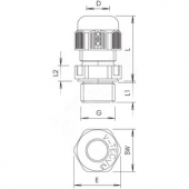 Кабельный ввод M20 белый (V-TEC VM20 RW)