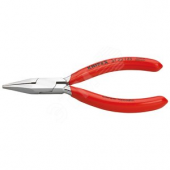 KNIPEX Плоскогубцы захватные прецизионные, плоские вогнутые узкие губки, L-125 мм, хромированные, обливные рукоятки, KN-3723125 (KN-3723125)