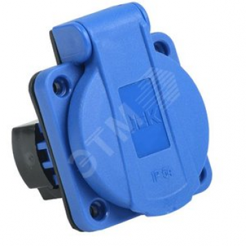 Розетка панельная РП16-3 2Р+РЕ 16А з/к з/ш с крышкой IP54 синяя MAGNUM IEK (PSN71-016-3-3-54-K07)