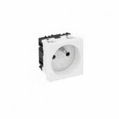 Розетка одинарная 0° франц. стандарт 250 В, 16A (серебристый) (STD-F0 AL1)