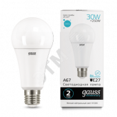 Лампа светодиодная LED-30Вт E27 4100K Elementary A67 Gauss (73229)