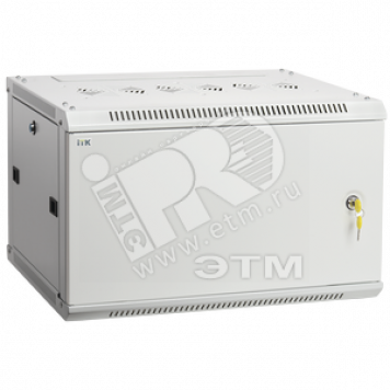 Шкаф настенный 19' LINEA W 6U 600x600мм металлическая дверь RAL7035
