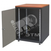 Шкаф напольный SJB 19 дюймовый 12U 604x600х500мм черный (собранный) (WZ-4317-01-02-161)