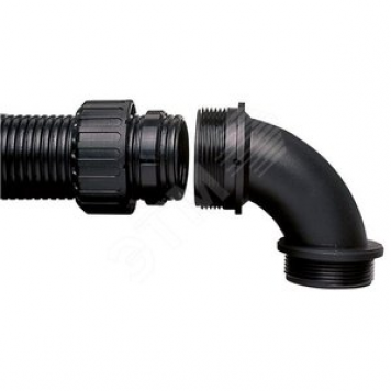 Фитинг Adaptaring, AR, 90°, нейлон/ацеталь, серый, резьба PG29, d34, AR34/PG29/C90/GR, 10 шт. (AR34/PG29/C90/GR)