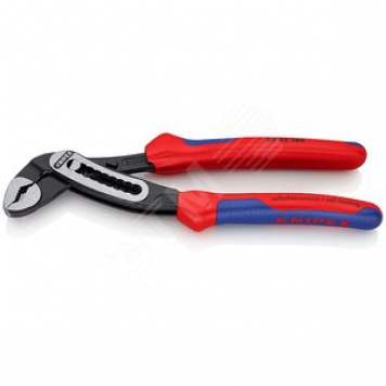 KNIPEX ALLIGATOR® клещи переставные сантехнические, 42 мм (1 1/2), под ключ 36 мм, L-180 мм, Cr-V, серые, 2-компонентные рукоятки, KN-8802180