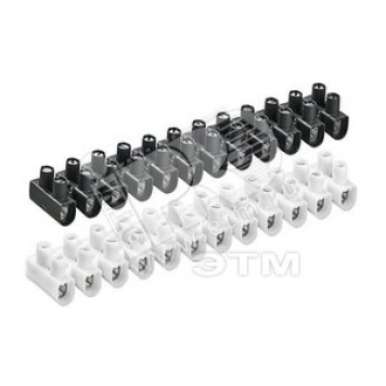 EKL 1 S (черная) Клеммная колодка п/п, 450В, 12 полюсов, 1,5...6 мм2 Tridonic (10 шт/уп) (88716109)