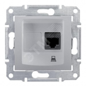 Sedna Розетка компьютерная RJ45 6 в рамку алюминий (SDN4700160)