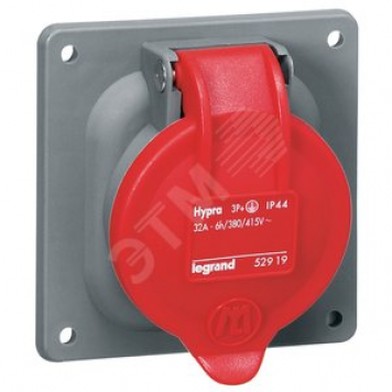 Розетка встраиваемая IP44 3К+З 400v 32А Hypra