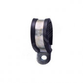Хомут PCLIP, прямой поворотный тип В, оцинк.сталь/ПВХ, черный, ?40, PCLIP/40, 10 шт. (PCLIP/40)