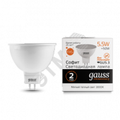 Лампа светодиодная LED 5.5вт 230в GU5.3 теплый Gauss