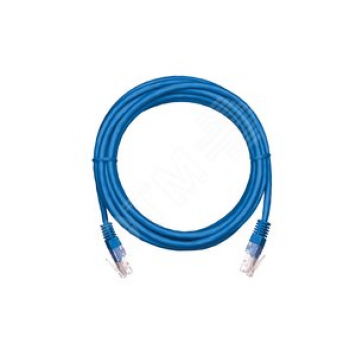 Шнур U/UTP 4 пары категория 5e 2хRJ45/8P8C T568B медный PVC синий 3м 10шт.