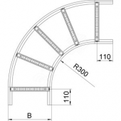 Секция угловая 90град. (LB 90 630 R3 FT)