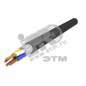 Кабель силовой ППГнг(А)-HF 4х2.5ок(N)-0.66 однопроволочный черный (барабан)