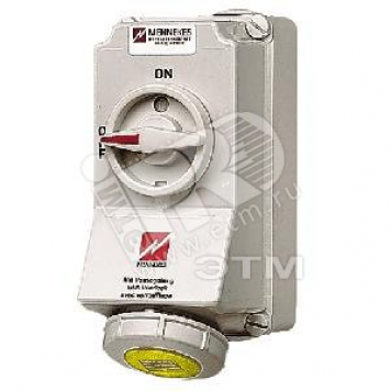 Розетка настенная механическая блокировка DUO 16А 2Р+E IP67 (7011A)