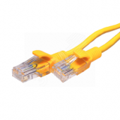 Патч-корд U/UTP Cat.5e 4x2х26AWG (7x0.16mm) Cu PVC желтый 1м