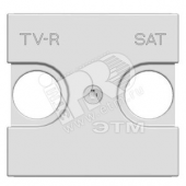 Zenit Накладка для TV-R-SAT розетки 2 модуля белая (N2250.1 BL)