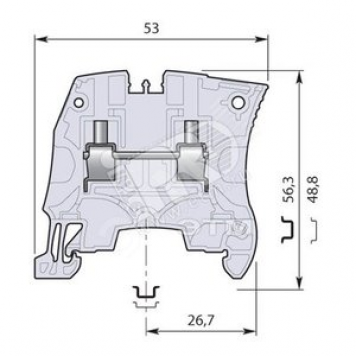 Клемма винтовая ZS6-YL 6мм.кв. желтая (1SNK506060R0000)